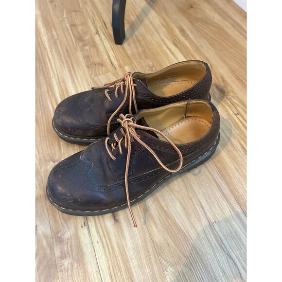 Brown Wingtip Brogue Oxford Shoes Made in England Size 10 - Picture 1 of 4